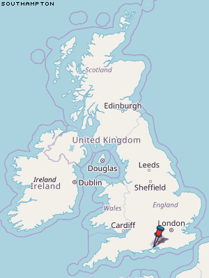 Southampton Karte Vereinigtes Knigreich