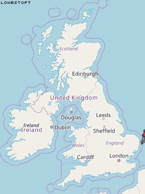 Lowestoft Karte Vereinigtes Knigreich