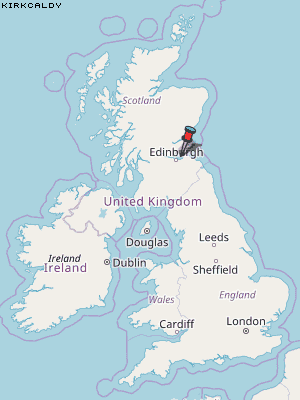 Kirkcaldy Karte Vereinigtes Knigreich
