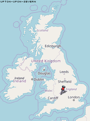 Upton-upon-Severn Karte Vereinigtes Knigreich