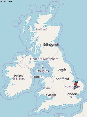 Girton Karte Vereinigtes Knigreich