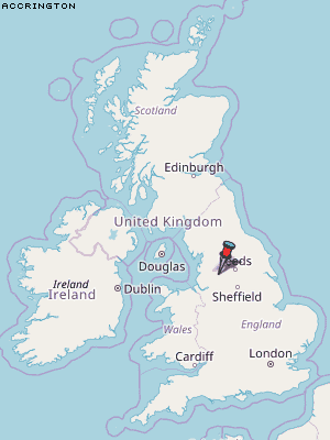 Accrington Karte Vereinigtes Knigreich