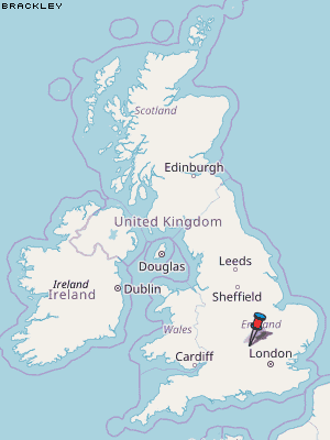 Brackley Karte Vereinigtes Knigreich