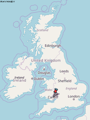 Rhymney Karte Vereinigtes Knigreich