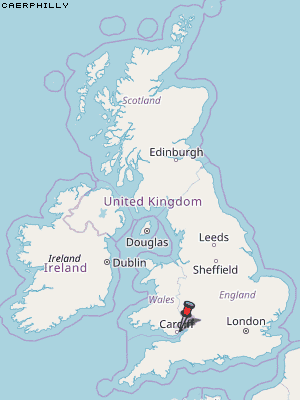 Caerphilly Karte Vereinigtes Knigreich