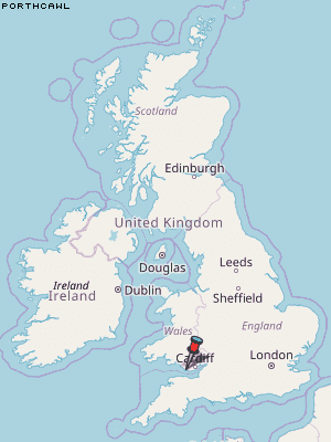 Porthcawl Karte Vereinigtes Knigreich