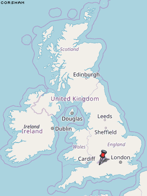 Corsham Karte Vereinigtes Knigreich