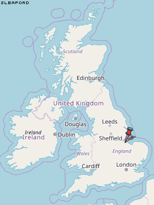 Sleaford Karte Vereinigtes Knigreich