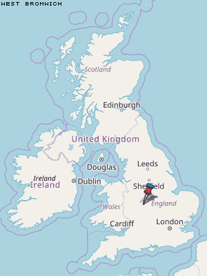 West Bromwich Karte Vereinigtes Knigreich