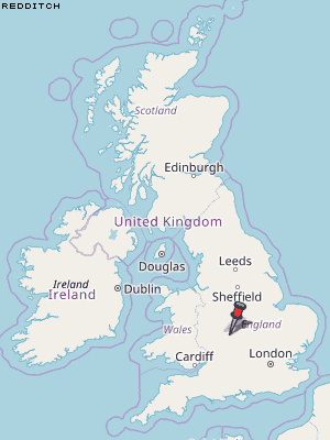Redditch Karte Vereinigtes Knigreich