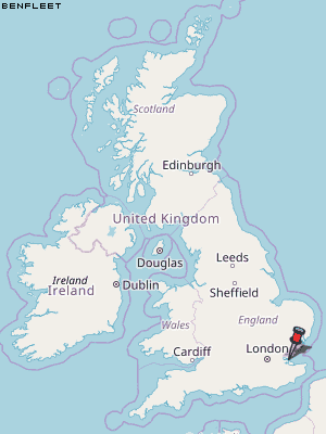 Benfleet Karte Vereinigtes Knigreich