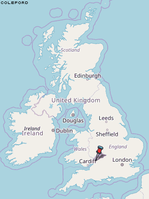 Coleford Karte Vereinigtes Knigreich