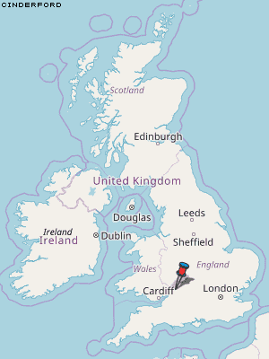 Cinderford Karte Vereinigtes Knigreich