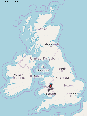 Llandovery Karte Vereinigtes Knigreich