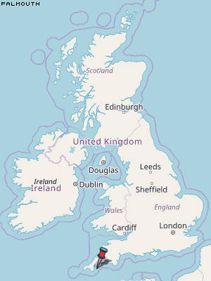 Falmouth Karte Vereinigtes Knigreich