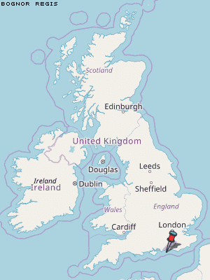 Bognor Regis Karte Vereinigtes Knigreich