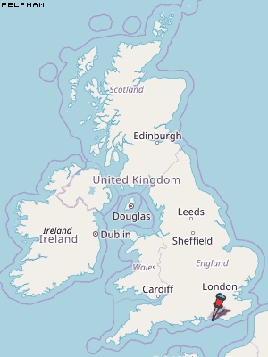 Felpham Karte Vereinigtes Knigreich