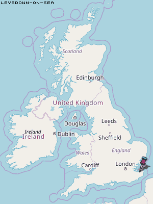 Leysdown-on-Sea Karte Vereinigtes Knigreich