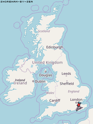 Shoreham-by-Sea Karte Vereinigtes Knigreich