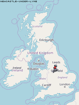 Newcastle-under-Lyme Karte Vereinigtes Knigreich