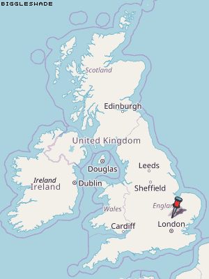 Biggleswade Karte Vereinigtes Knigreich