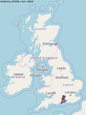 Highcliffe-on-Sea Karte Vereinigtes Knigreich