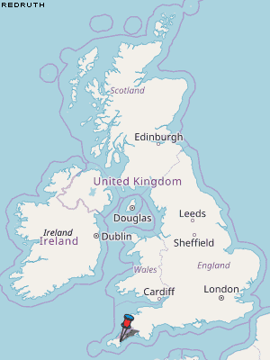 Redruth Karte Vereinigtes Knigreich
