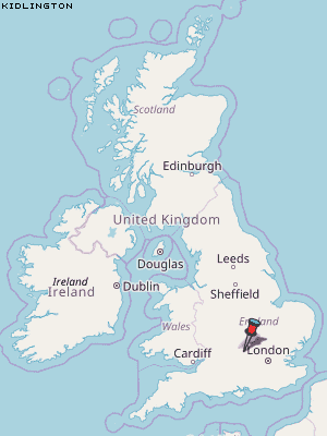 Kidlington Karte Vereinigtes Knigreich