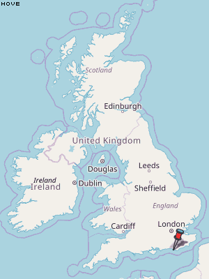 Hove Karte Vereinigtes Knigreich