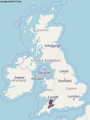 Okehampton Karte Vereinigtes Knigreich