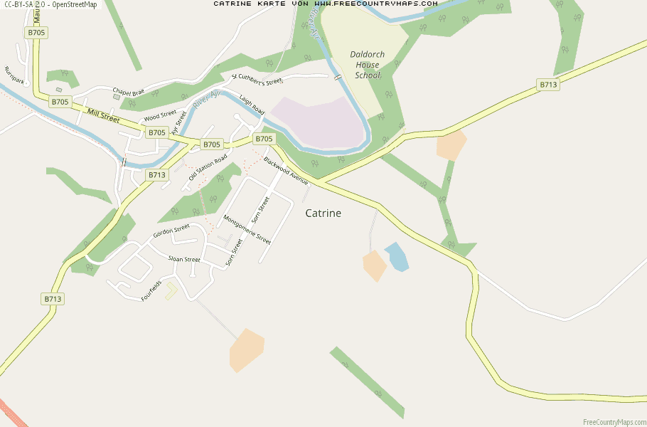 Karte Von Catrine Vereinigtes Knigreich
