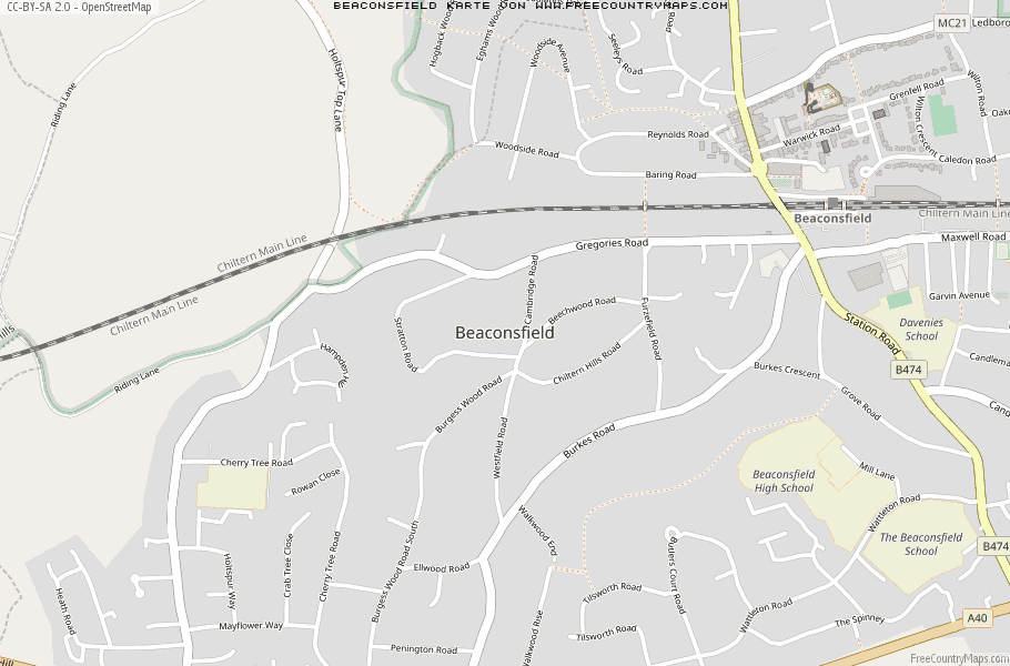 Karte Von Beaconsfield Vereinigtes Knigreich