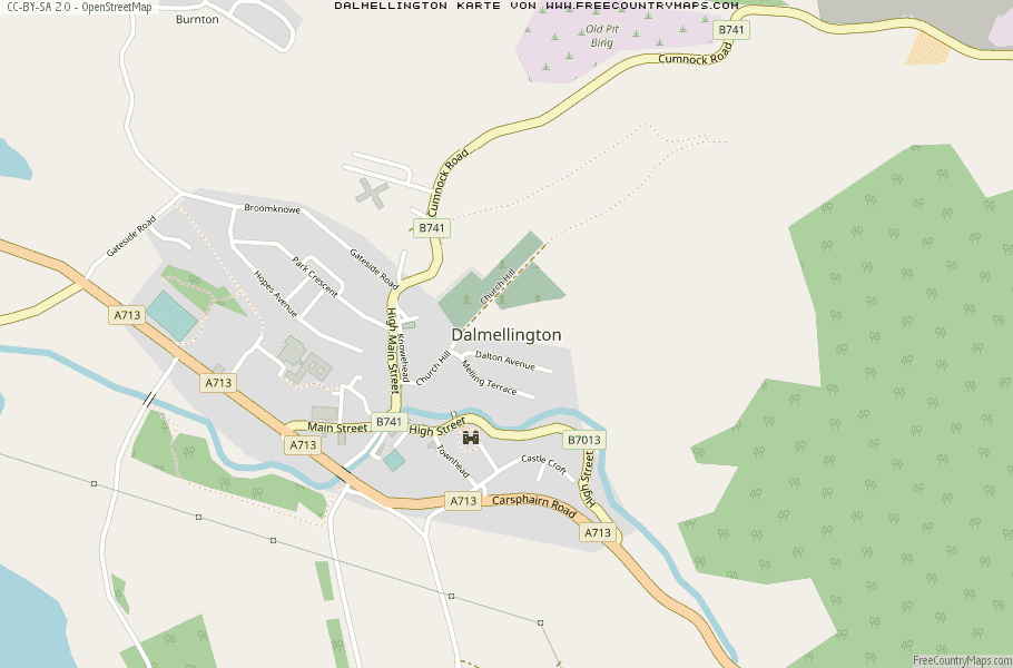 Karte Von Dalmellington Vereinigtes Knigreich