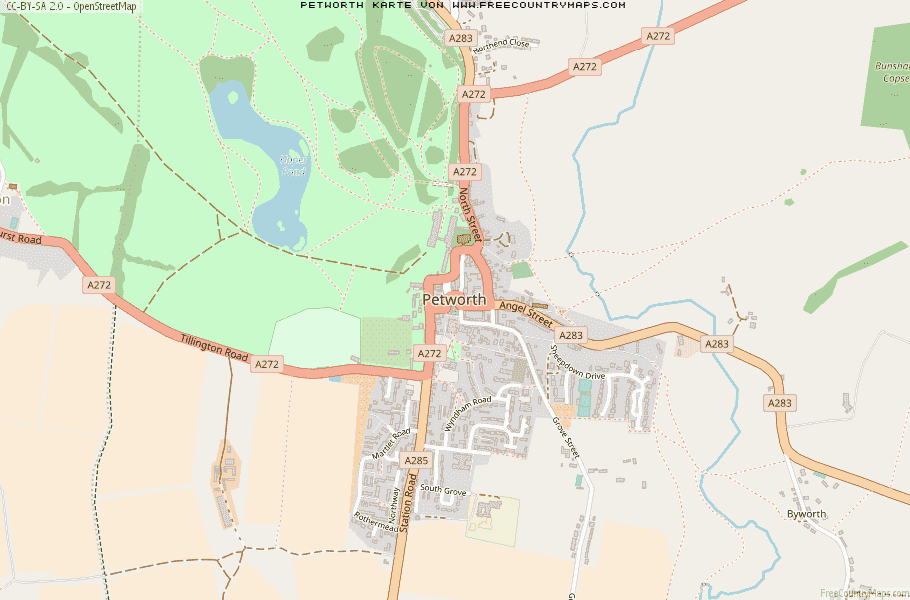 Karte Von Petworth Vereinigtes Knigreich