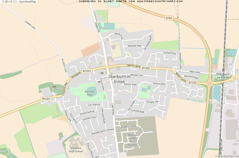 Karte Von Sherburn in Elmet Vereinigtes Knigreich