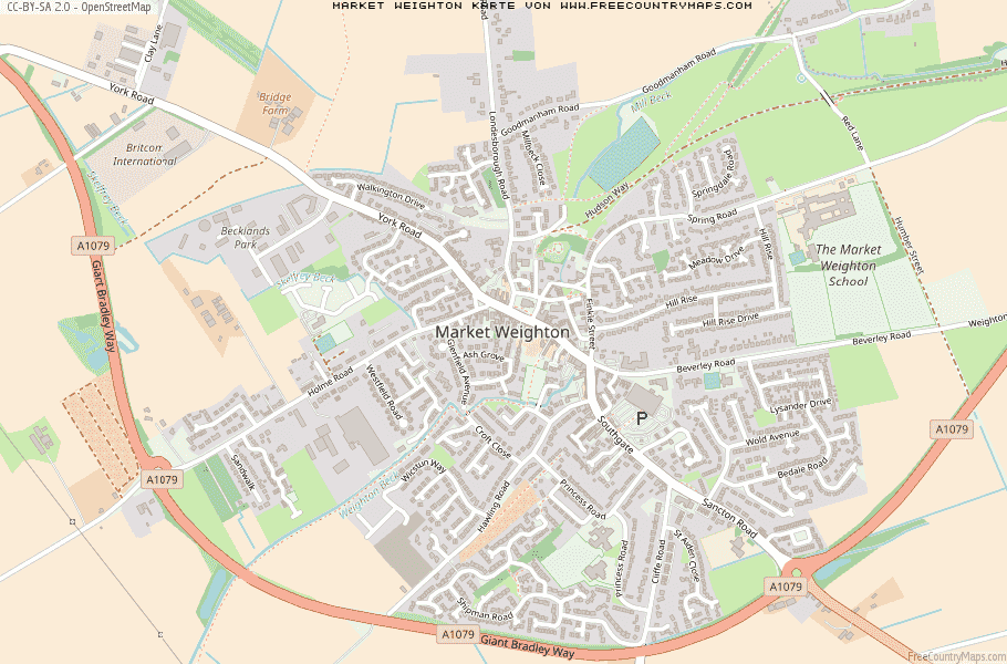 Karte Von Market Weighton Vereinigtes Knigreich
