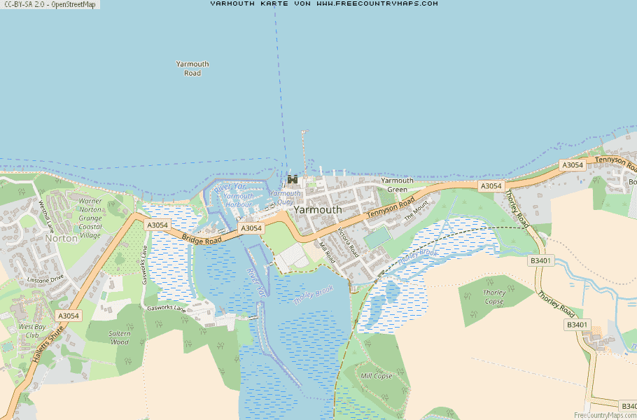 Karte Von Yarmouth Vereinigtes Knigreich