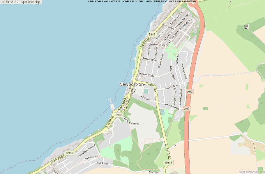 Karte Von Newport-on-Tay Vereinigtes Knigreich