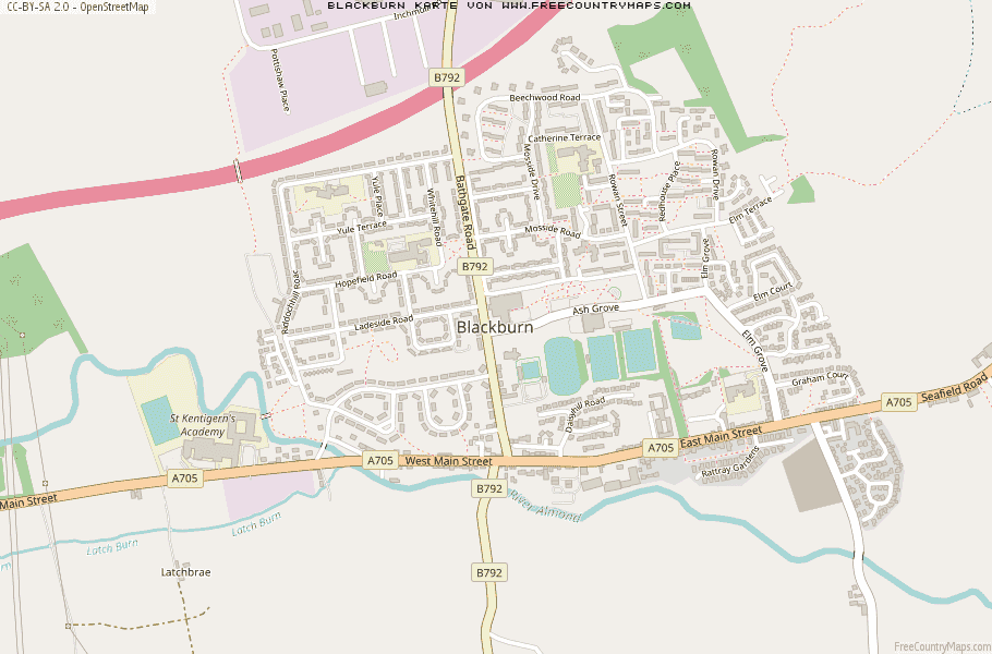 Karte Von Blackburn Vereinigtes Knigreich