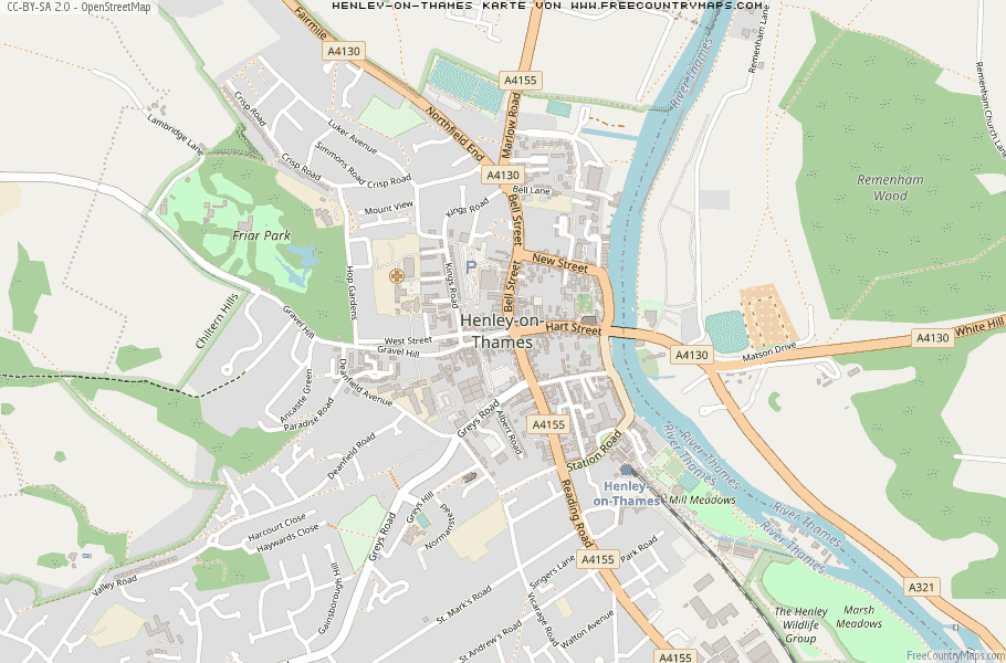 Karte Von Henley-on-Thames Vereinigtes Knigreich