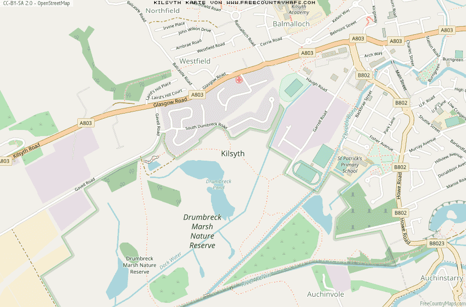 Karte Von Kilsyth Vereinigtes Knigreich