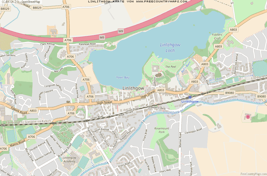 Karte Von Linlithgow Vereinigtes Knigreich