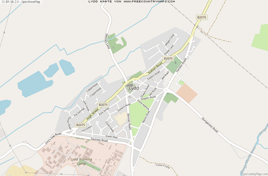 Karte Von Lydd Vereinigtes Knigreich