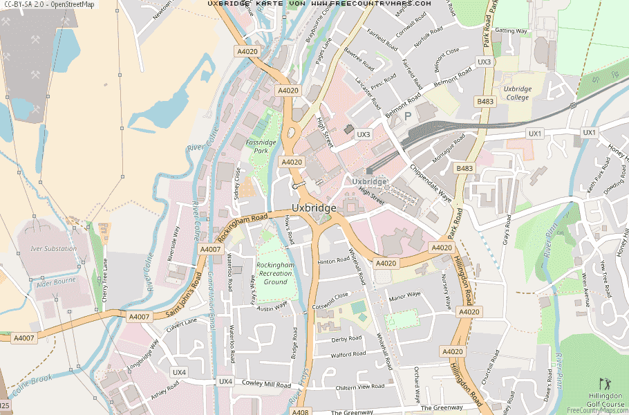 Karte Von Uxbridge Vereinigtes Knigreich