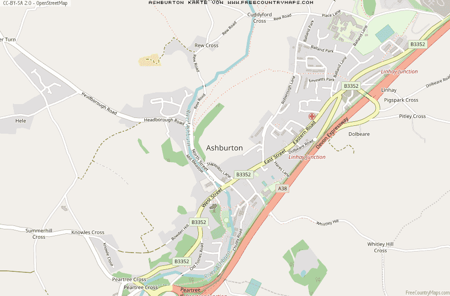 Karte Von Ashburton Vereinigtes Knigreich