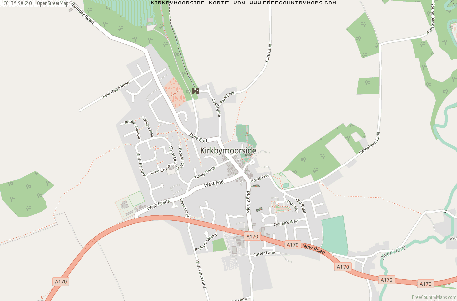 Karte Von Kirkbymoorside Vereinigtes Knigreich