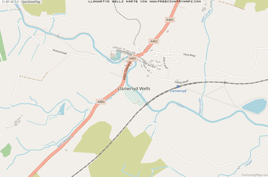 Karte Von Llanwrtyd Wells Vereinigtes Knigreich