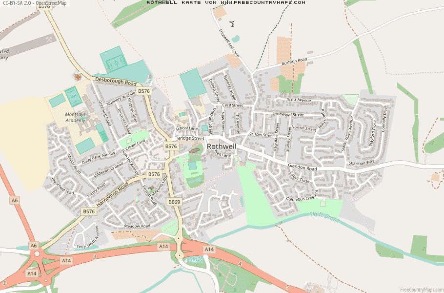 Karte Von Rothwell Vereinigtes Knigreich