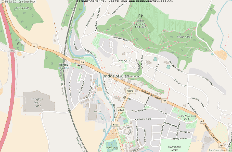 Karte Von Bridge of Allan Vereinigtes Knigreich