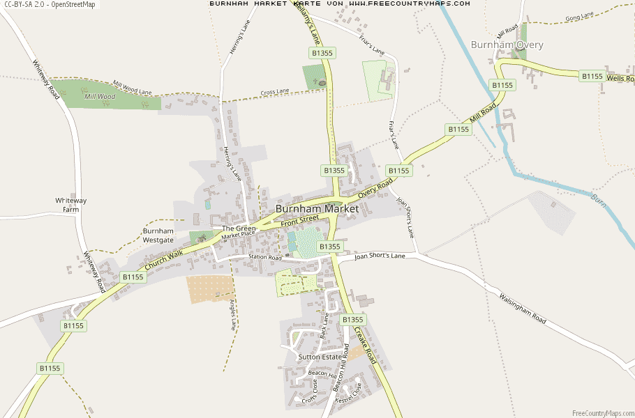 Karte Von Burnham Market Vereinigtes Knigreich
